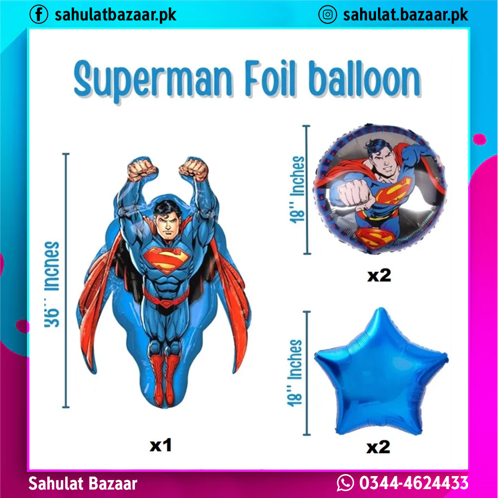 Superman Birthday Theme Decoration Kit – 56 Pieces