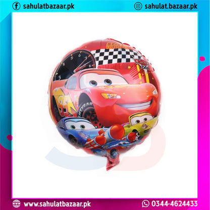 Cars Theme Foil Balloon Set – 5 Pcs Lightning McQueen Birthday Party Decoration Balloons