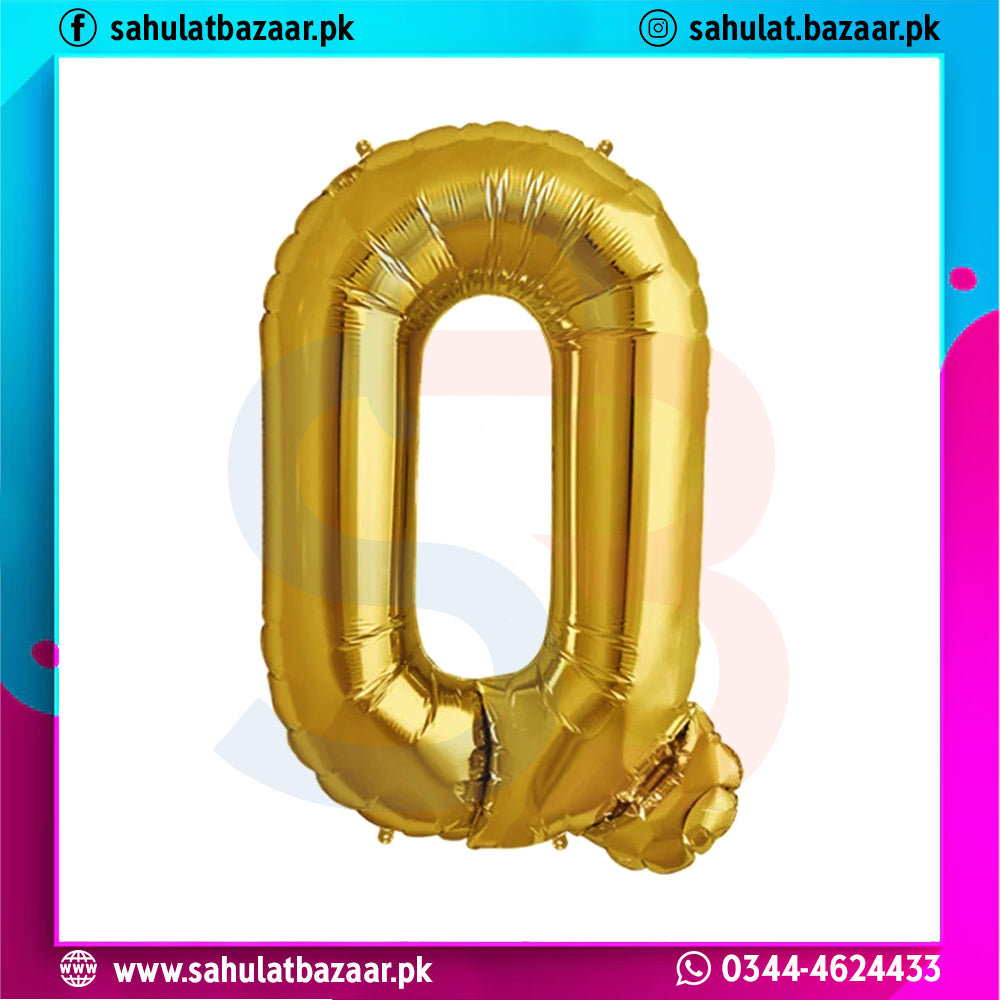 Gold number 0 balloon on a colorful background with branding text.