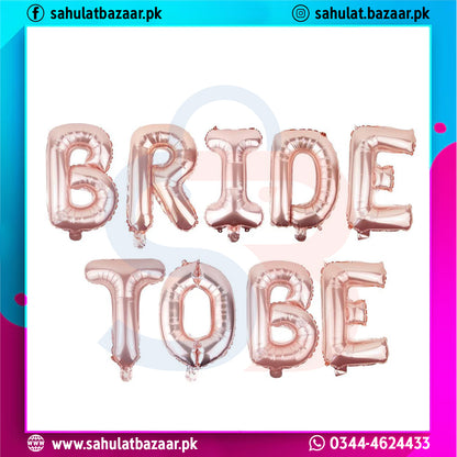 Bride To Be Decoration Foil Banner Balloons