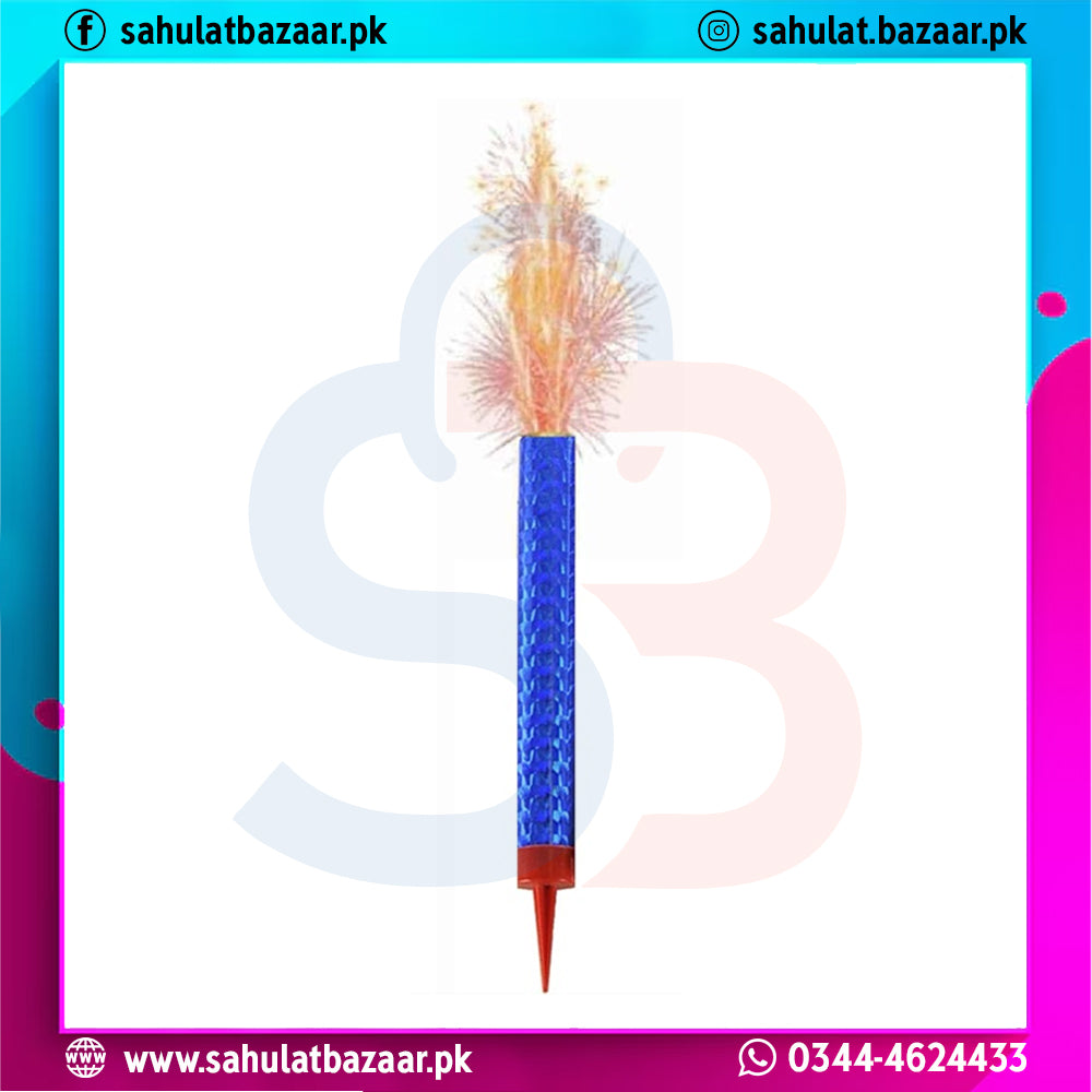 Decorative pen with colorful design on a white background