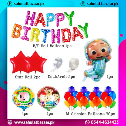 Cocomelon Birthday Theme Party Set Of 78 Pieces