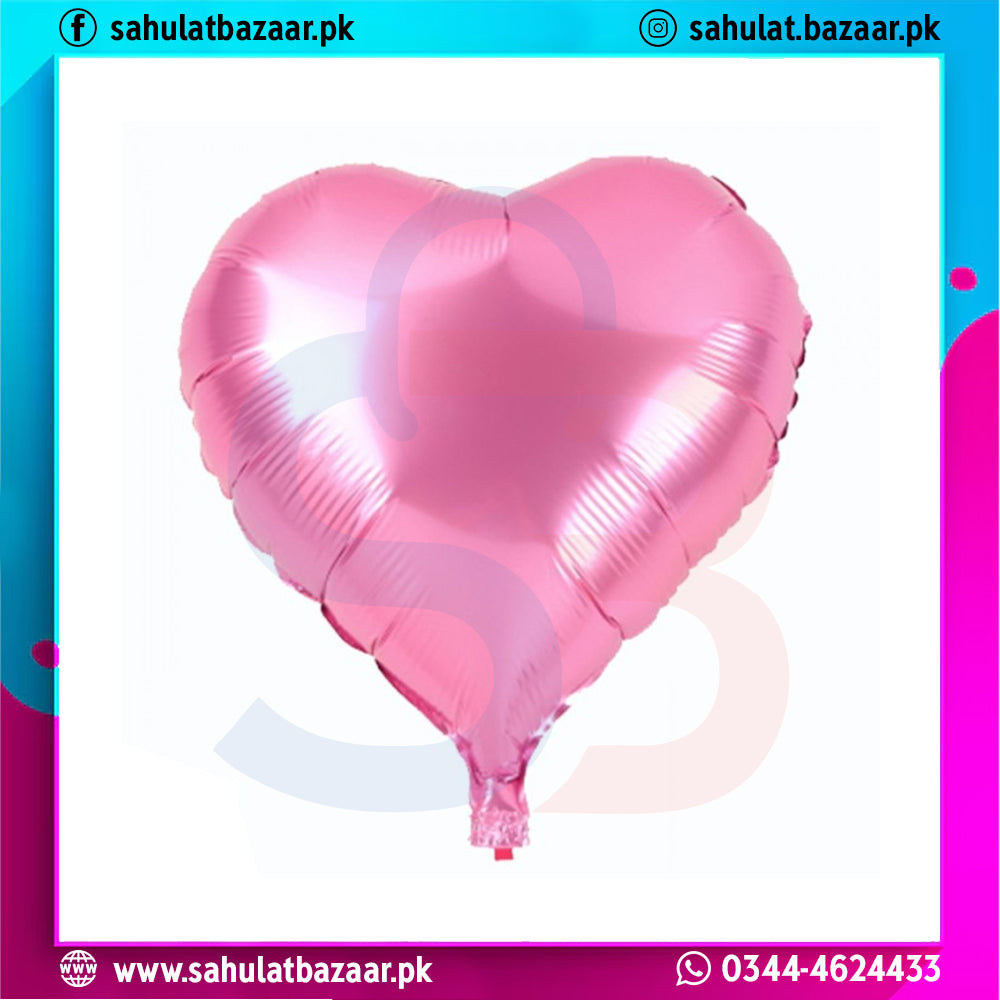 Pink heart-shaped balloon on a colorful background with branding text.