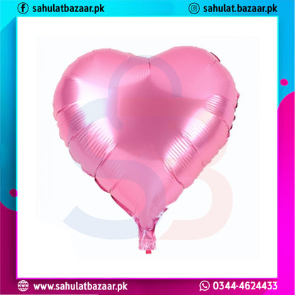 Pink heart-shaped balloon on a colorful background with branding text.