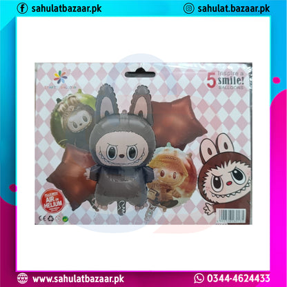 Cartoon character figurine in packaging with colorful border