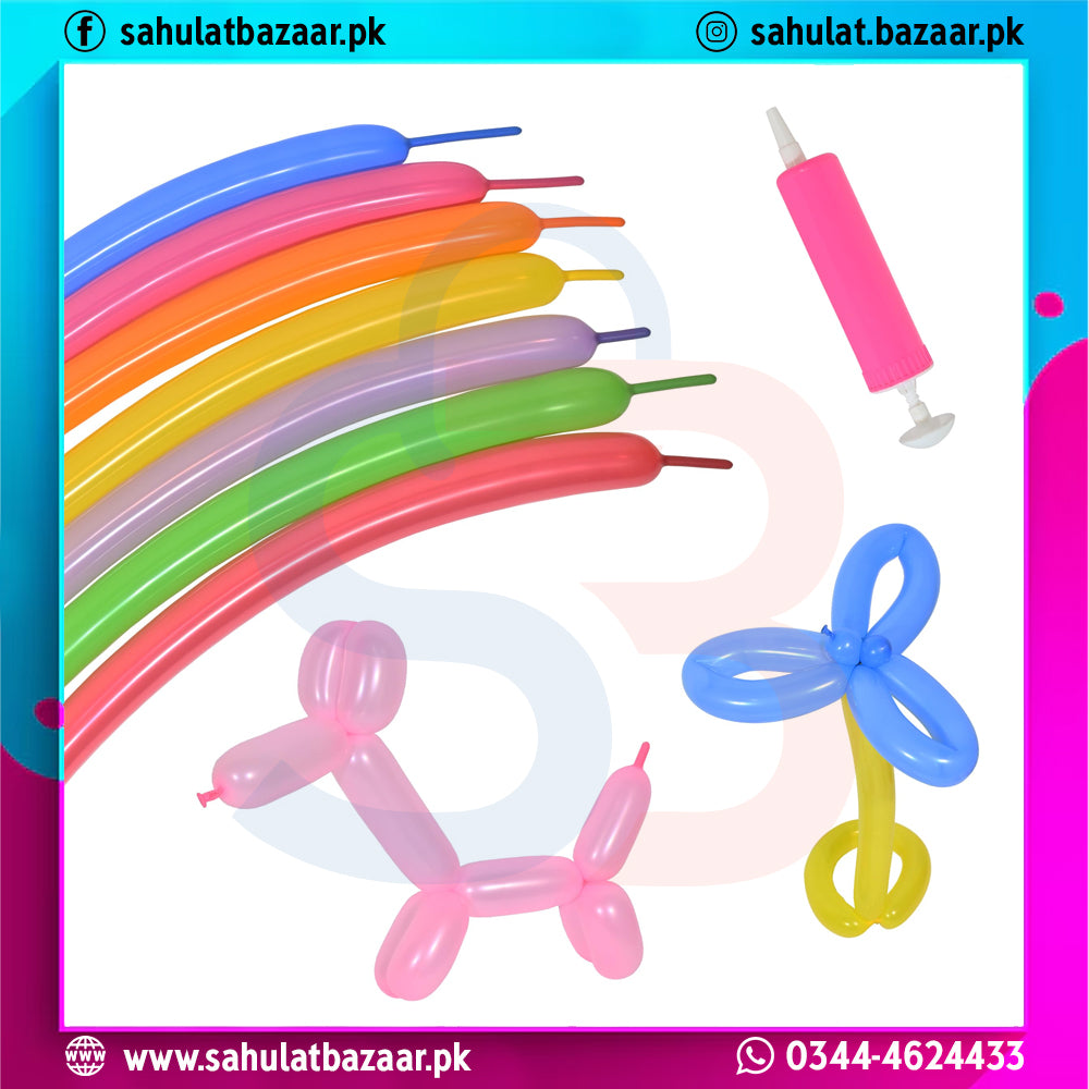 Long Twisting Balloons Pack of 10 – 24 Inch Latex Modelling Balloons for Party Decoration & Balloon Art