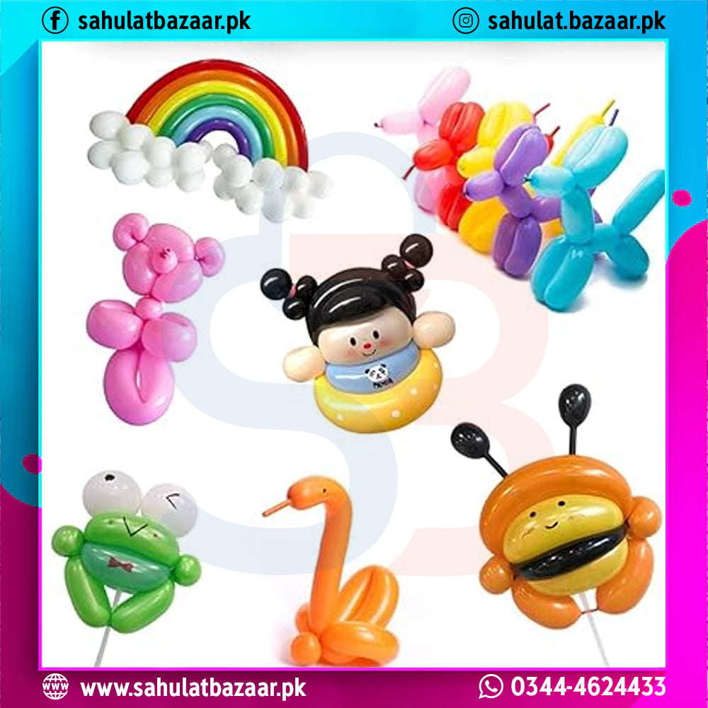 Long Twisting Balloons Pack of 10 – 24 Inch Latex Modelling Balloons for Party Decoration & Balloon Art