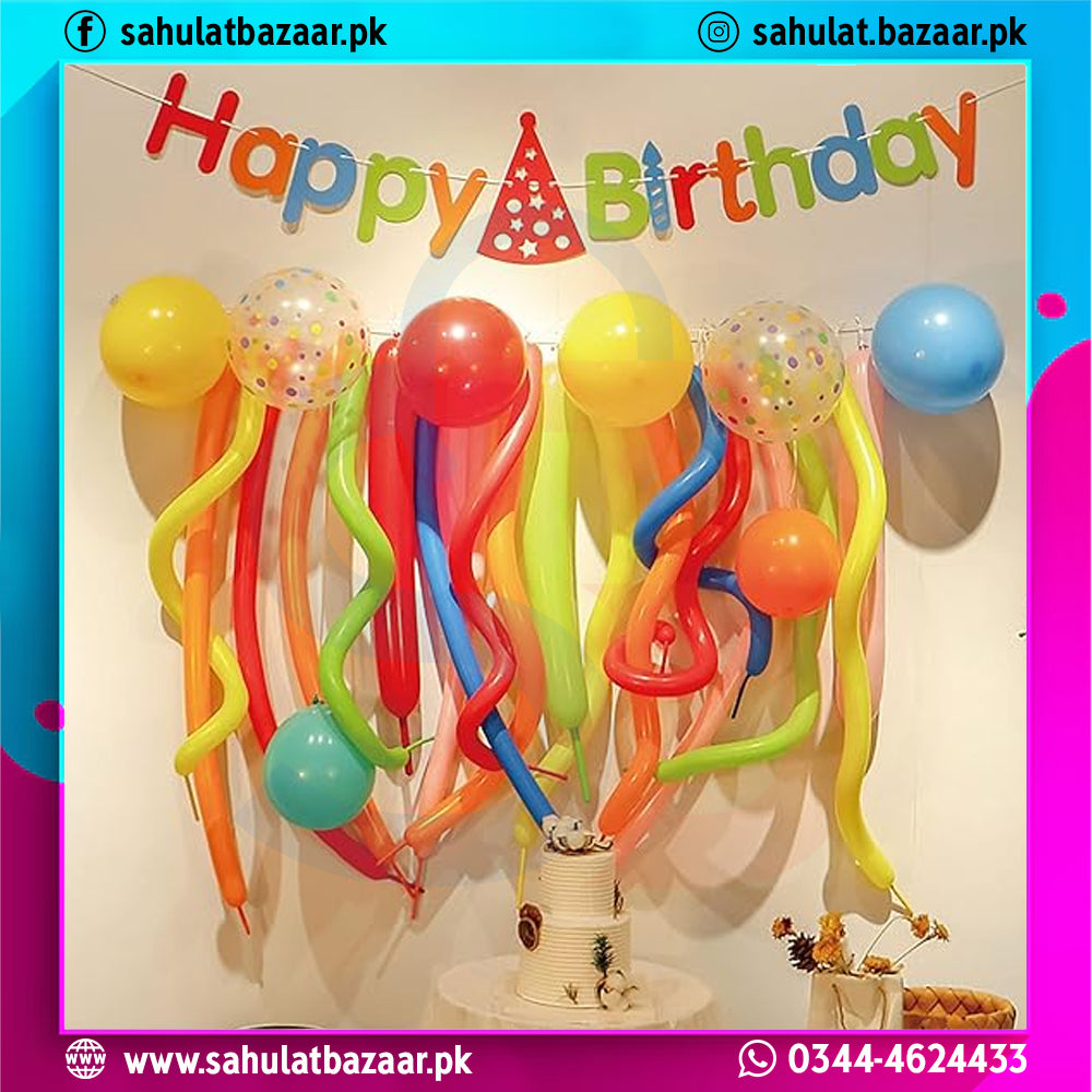 Long Twisting Balloons Pack of 10 – 24 Inch Latex Modelling Balloons for Party Decoration & Balloon Art