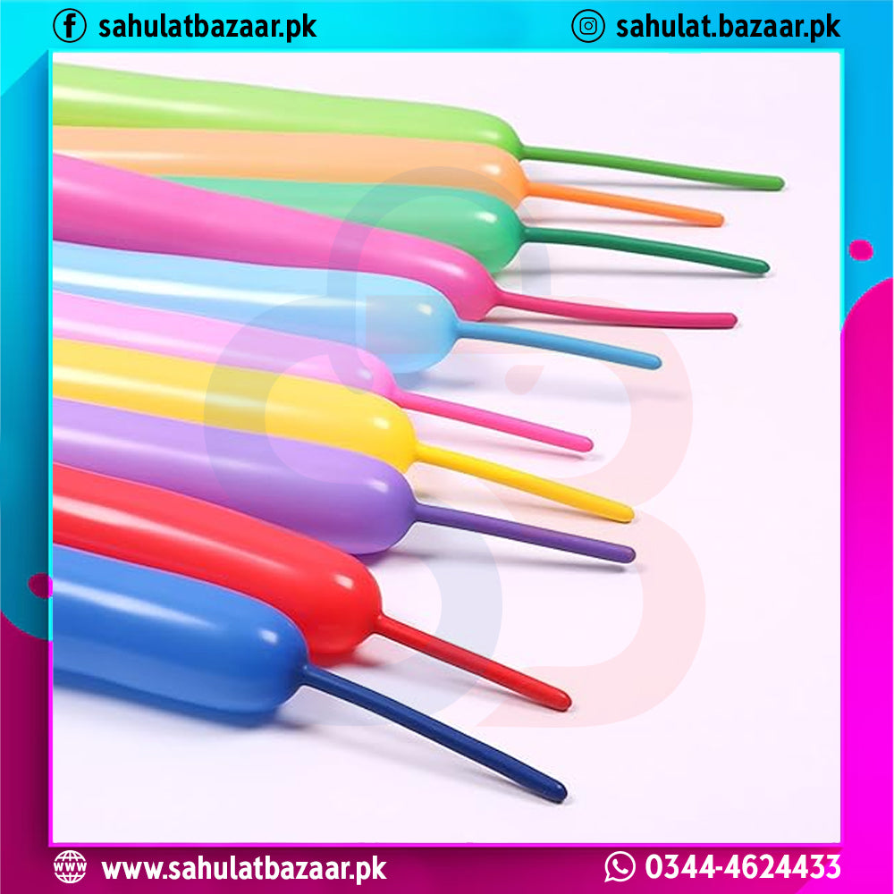 Long Twisting Balloons Pack of 10 – 24 Inch Latex Modelling Balloons for Party Decoration & Balloon Art