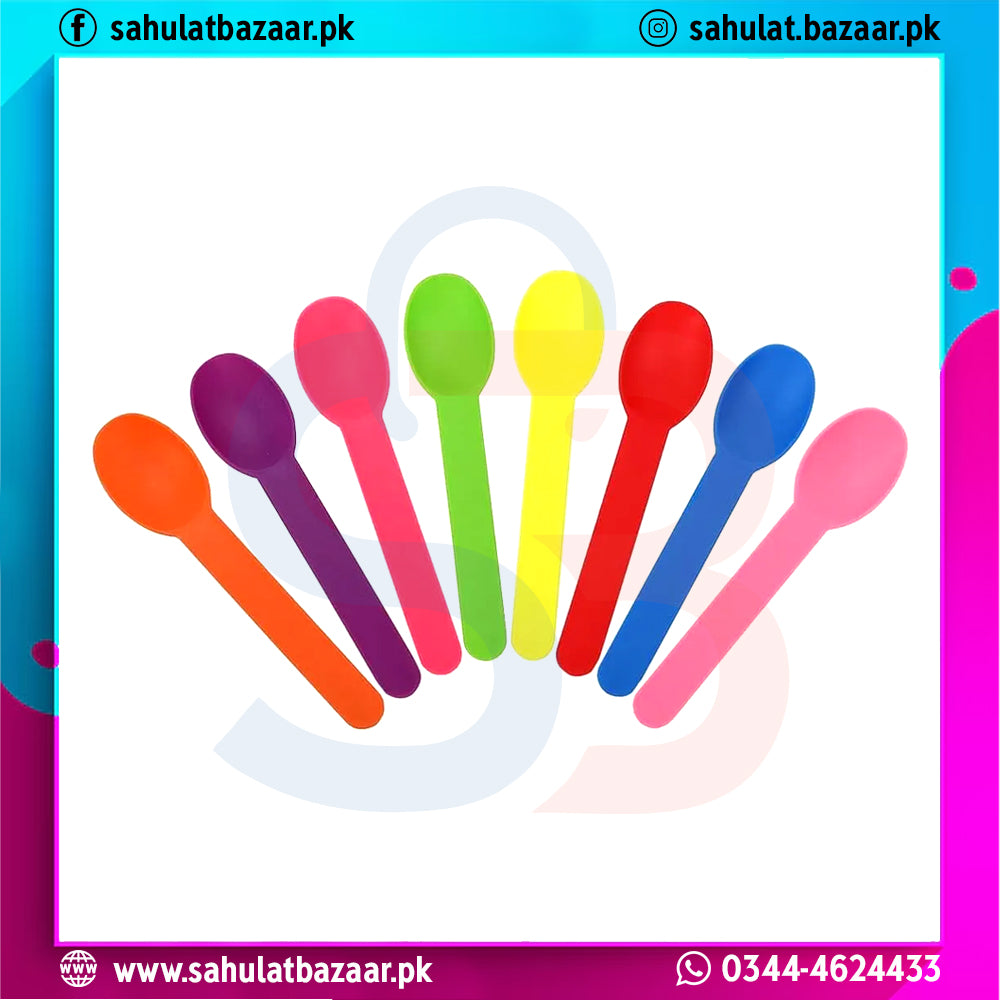 Birthday Plastic Spoons Colorful BPA-Free Party Cutlery (Pack of 20)