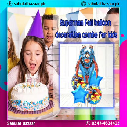 Superman Birthday Theme Decoration Kit – 56 Pieces