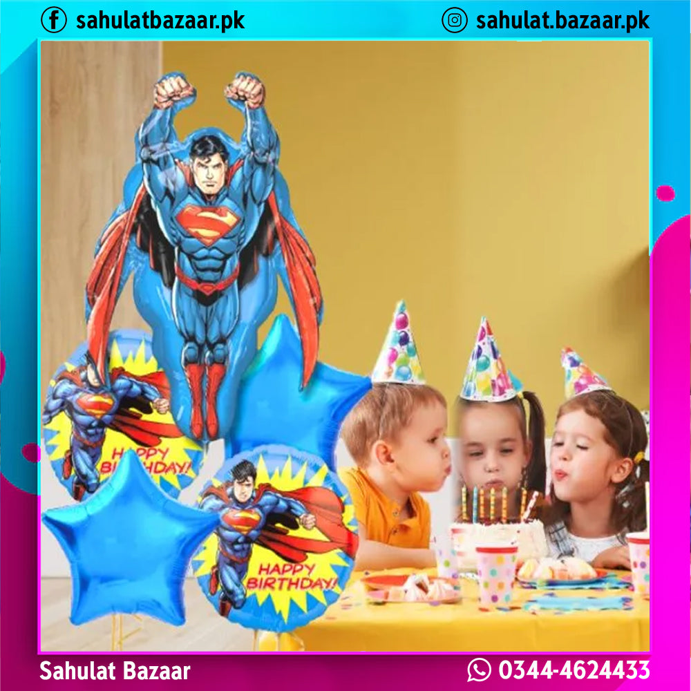 Superman Birthday Theme Decoration Kit – 56 Pieces