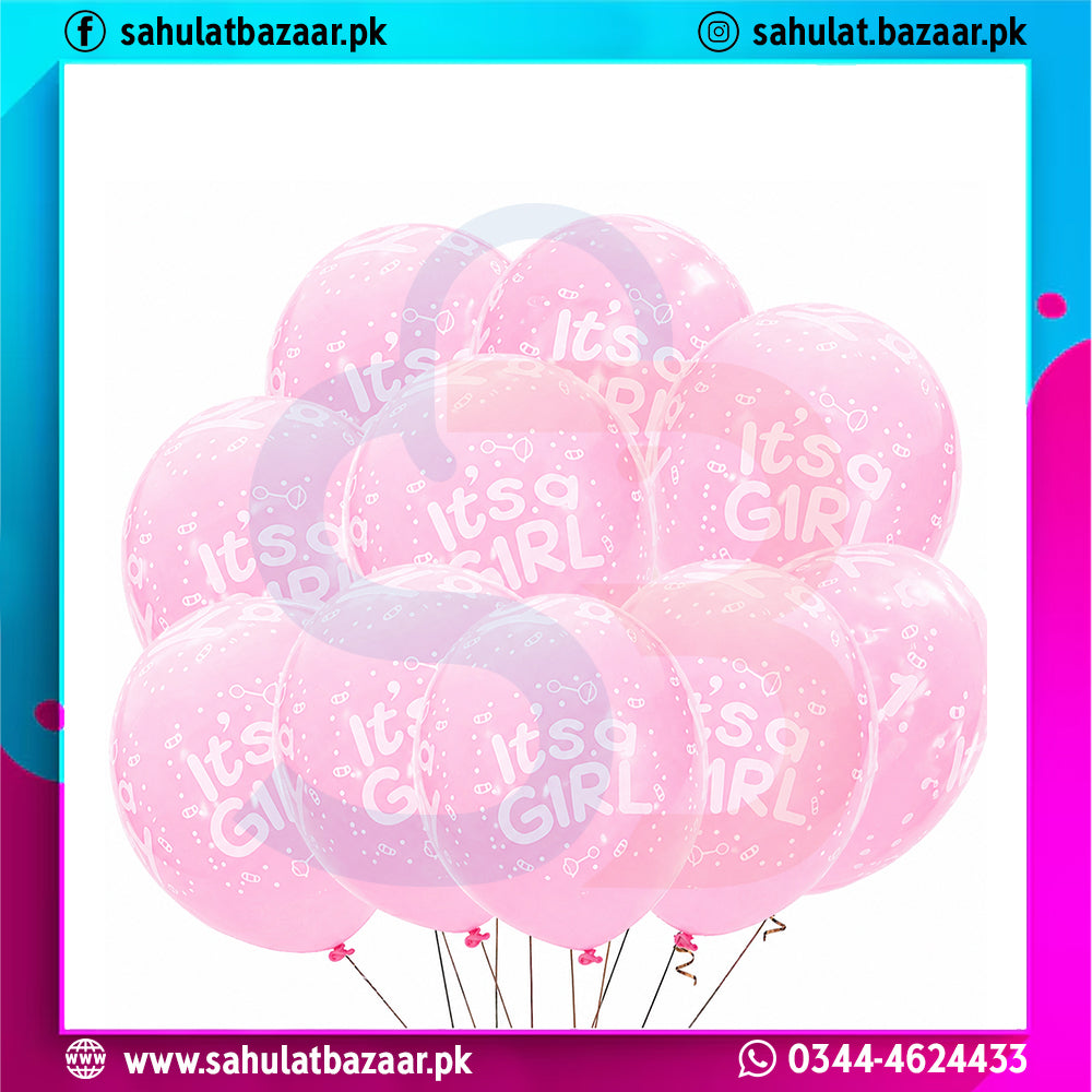Its a Boy & Its a Girl Printed Latex Balloons Pack of 25 – Baby Shower & Welcome Baby Decoration Set