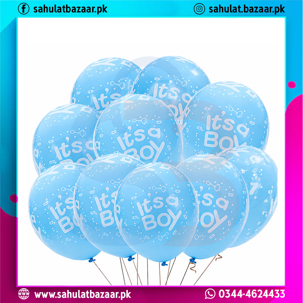 Its a Boy & Its a Girl Printed Latex Balloons Pack of 25 – Baby Shower & Welcome Baby Decoration Set